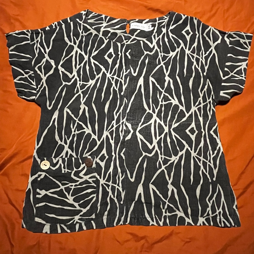 Water Lily blouse- size XS
